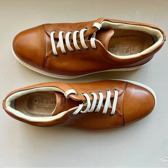 Samuel Hubbard Fast Burnished Tan Brown Leather Lace Up Sneaker Shoes Men’s 8 - Picture 16 of 16